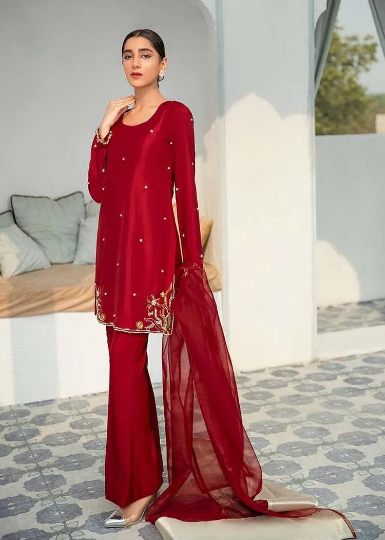 Allure by Ih - Nostalgic - Katan Silk - Burgundy - 3 Piece