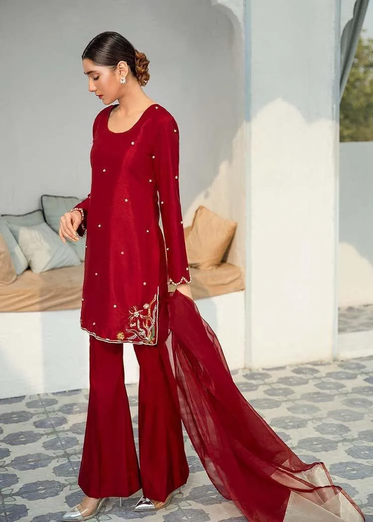 Allure by Ih - Nostalgic - Katan Silk - Burgundy - 3 Piece
