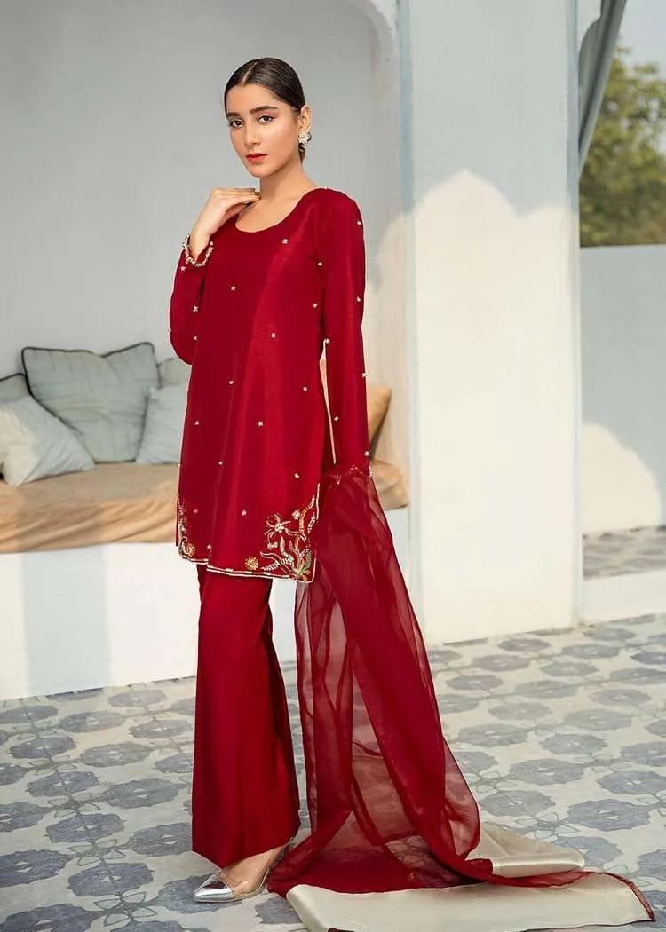 Allure by Ih - Nostalgic - Katan Silk - Burgundy - 3 Piece