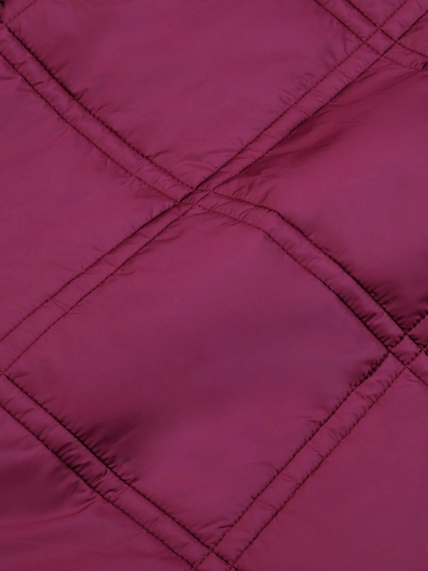 Archive Kid’s Flower-Warmth Quilted Collarless Jacket—plum purple