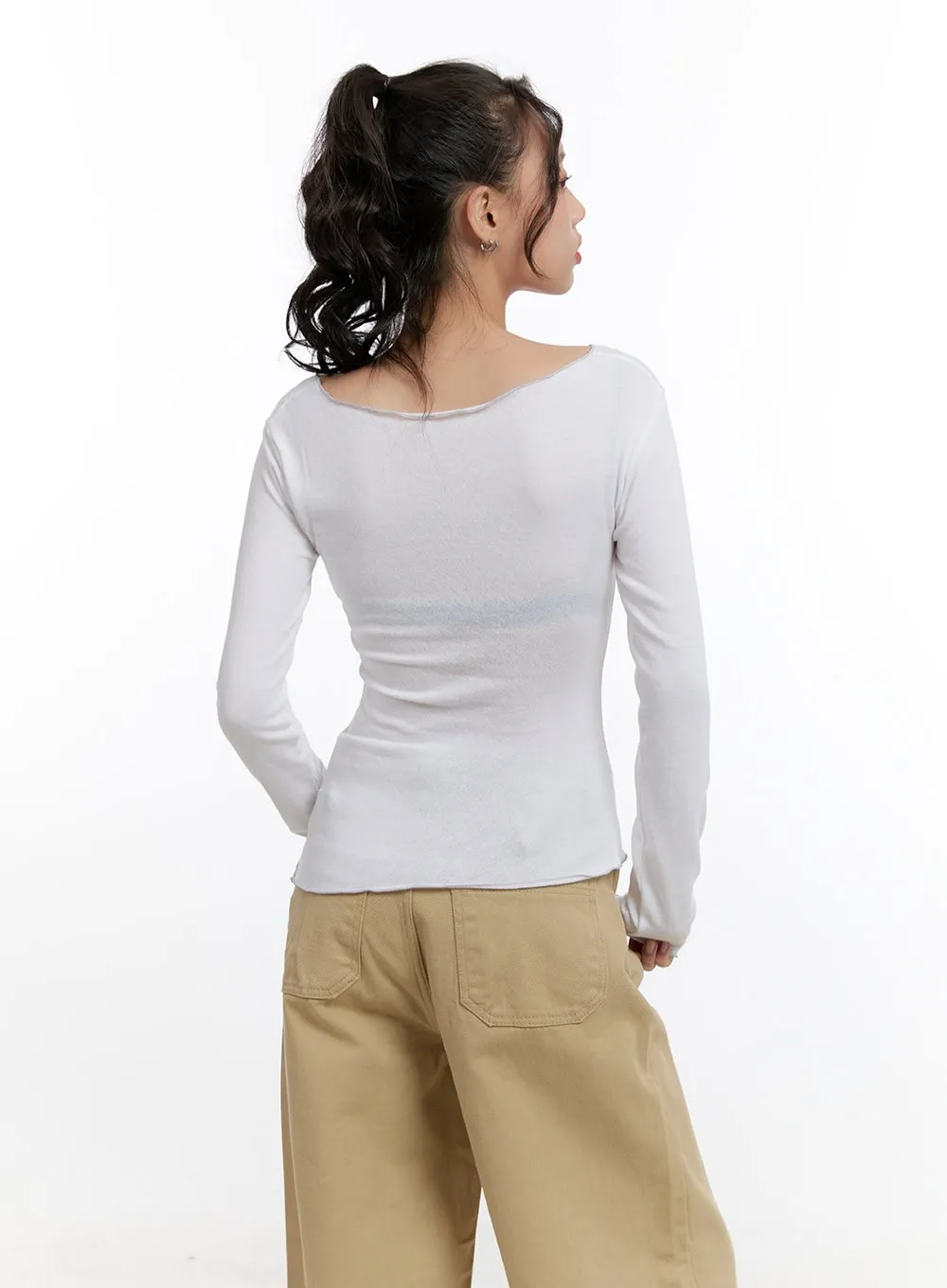 Asymmetric Slim-Fit Blouse CN421