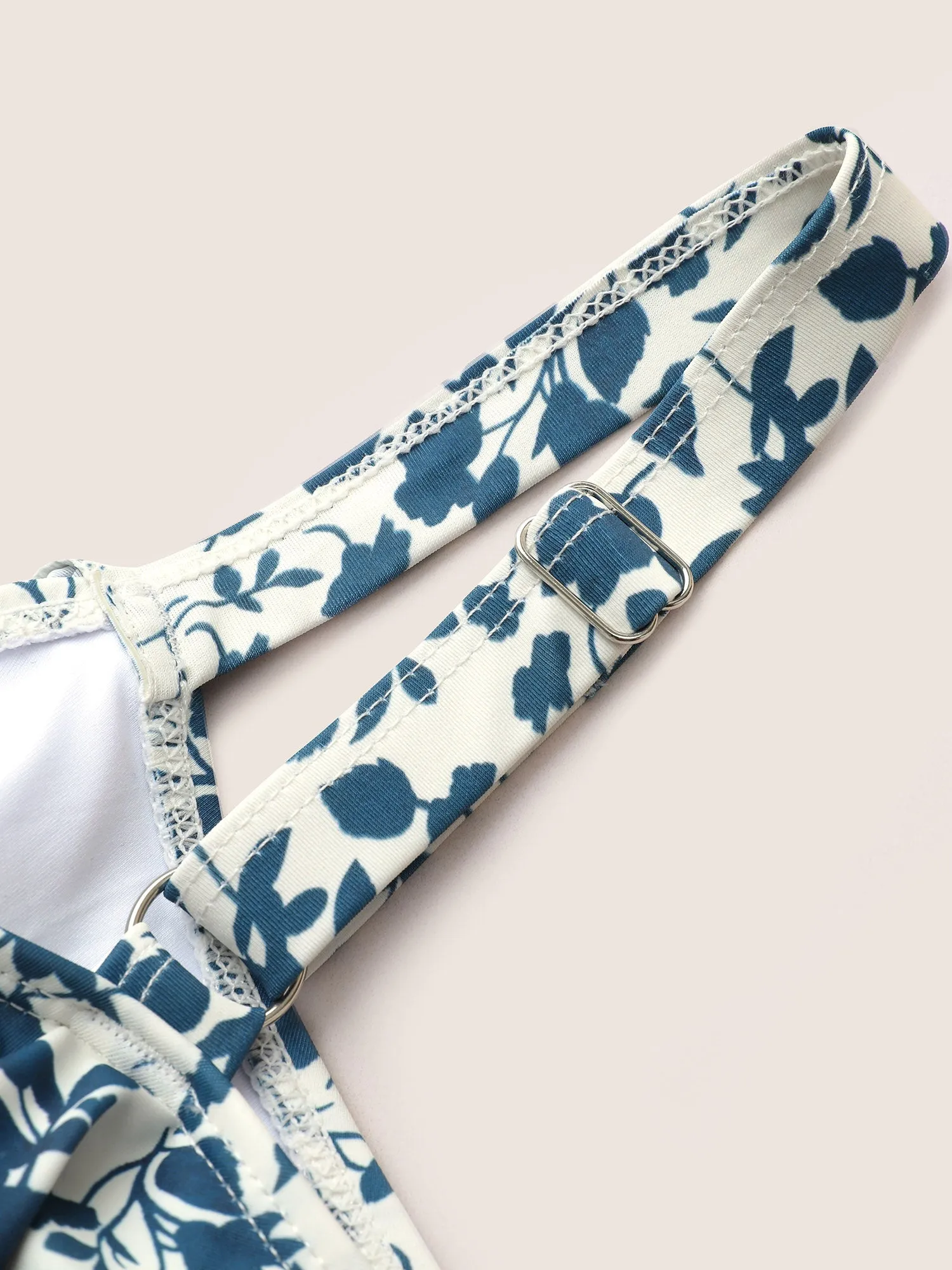 Bandana Print Cold Shoulder Swim Dress