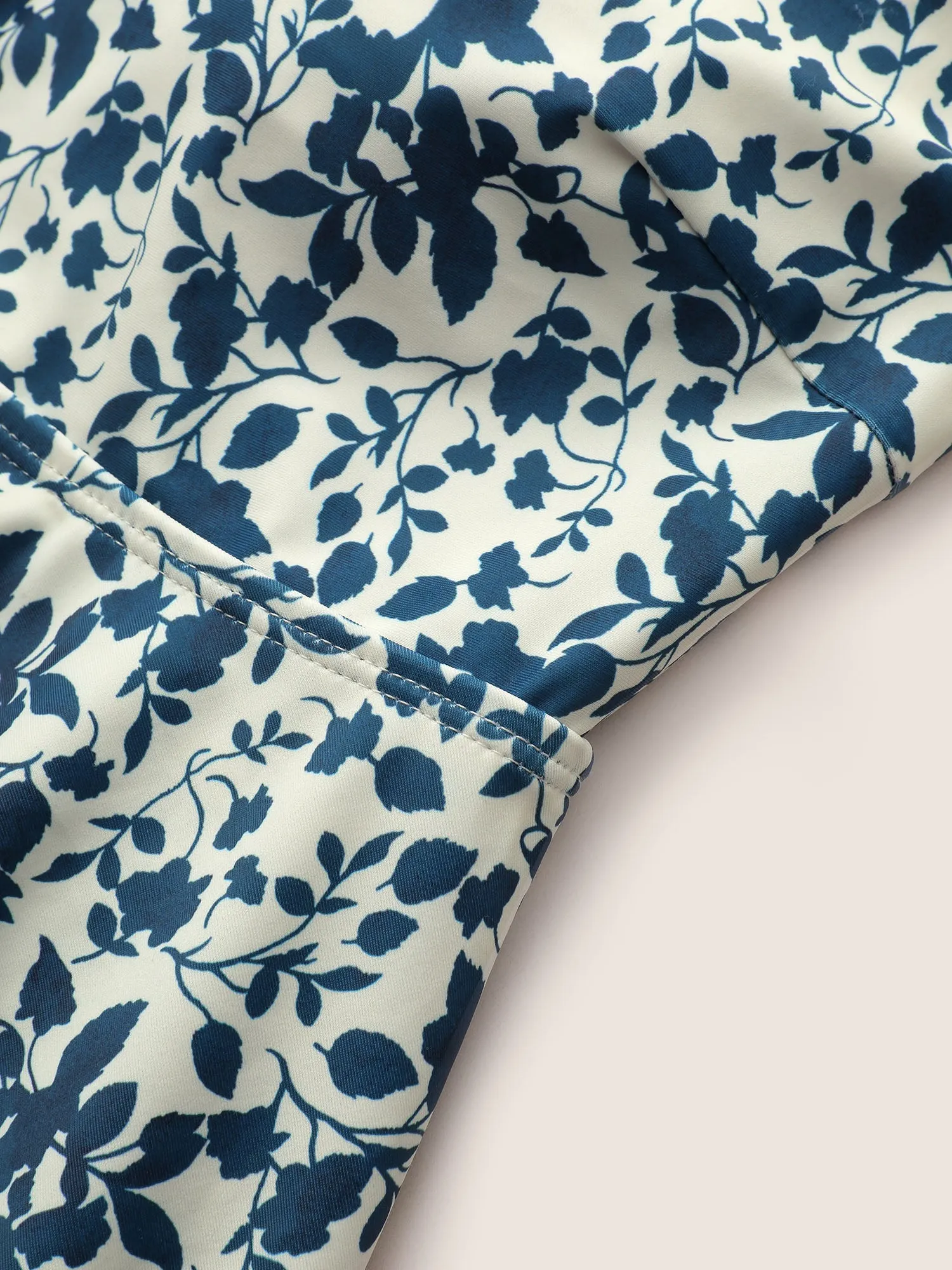 Bandana Print Cold Shoulder Swim Dress