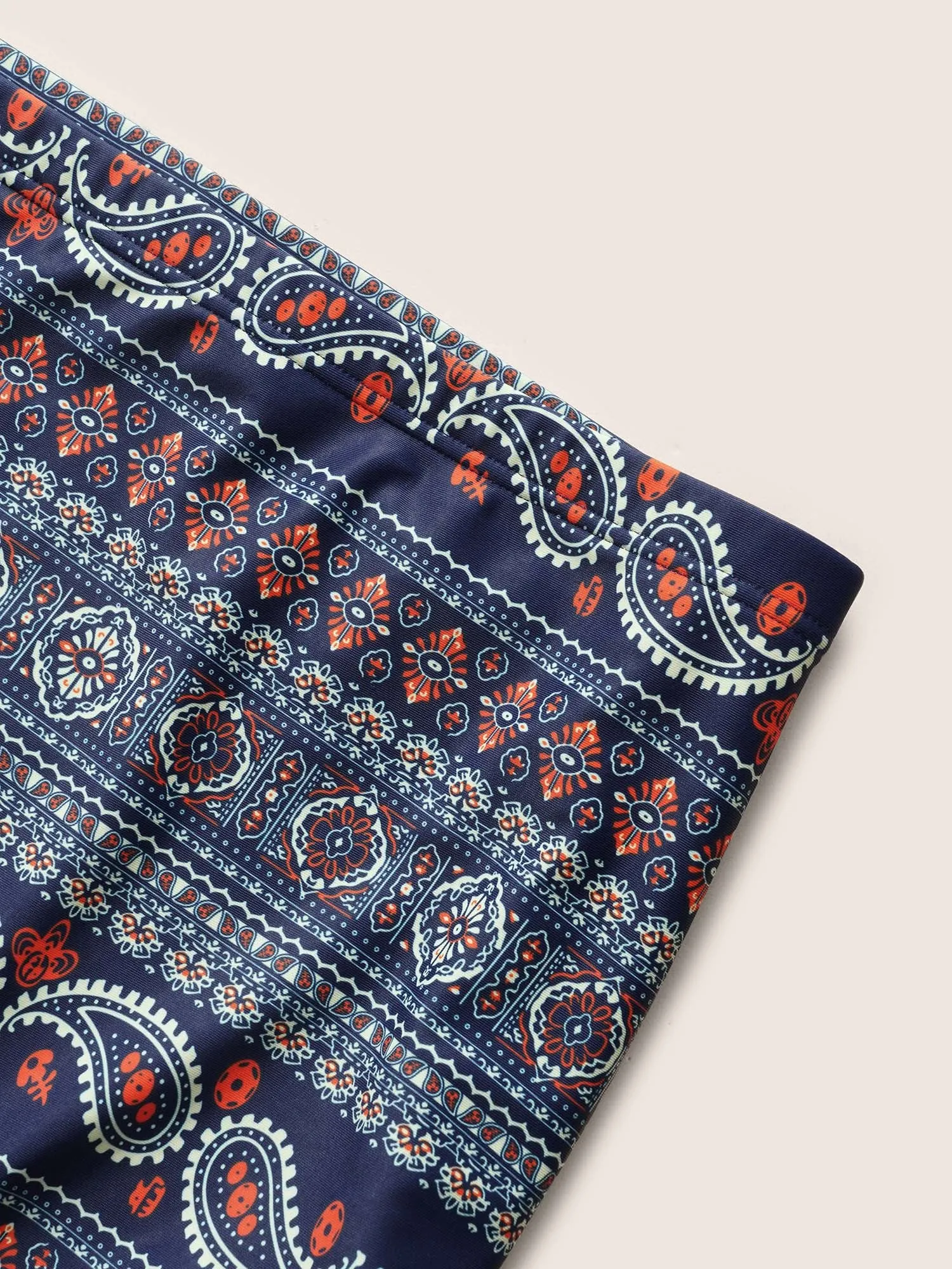 Bandana Print Ties Knotted Patchwork Swim Dress