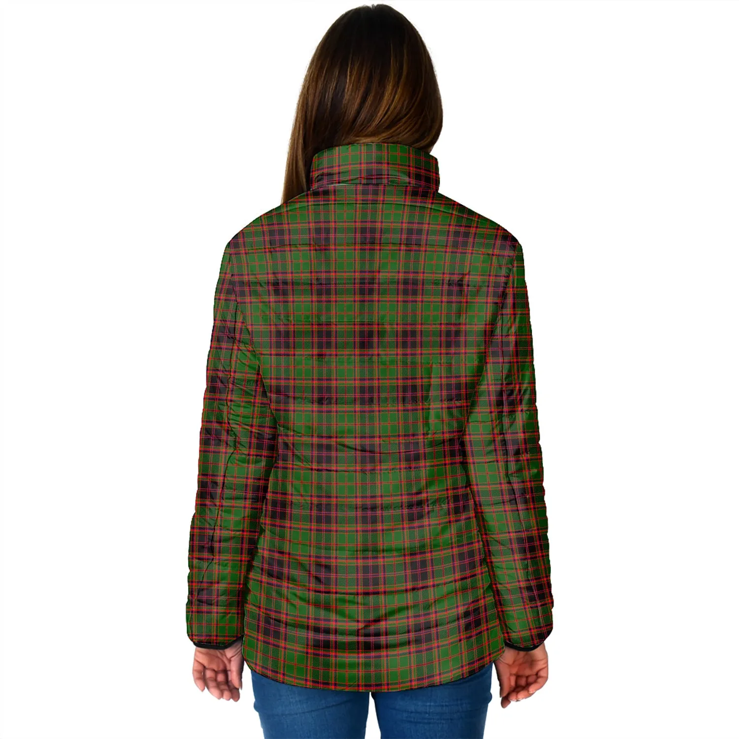 Buchan Tartan Padded Jacket with Family Crest