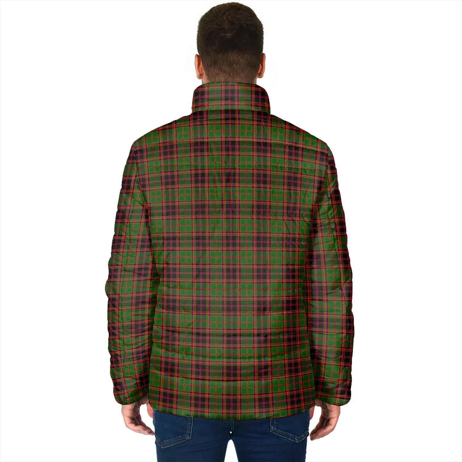 Buchan Tartan Padded Jacket with Family Crest