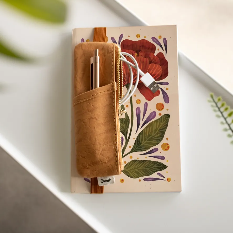 Burgundy Bloom Notebook & Pouch Set