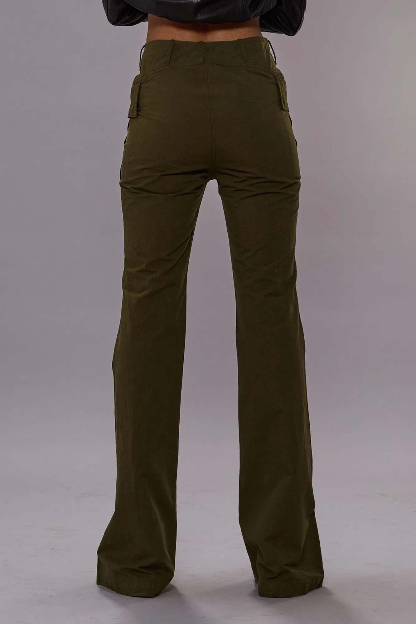 FLARE LEG PANT - OLIVE