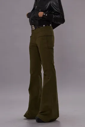 FLARE LEG PANT - OLIVE