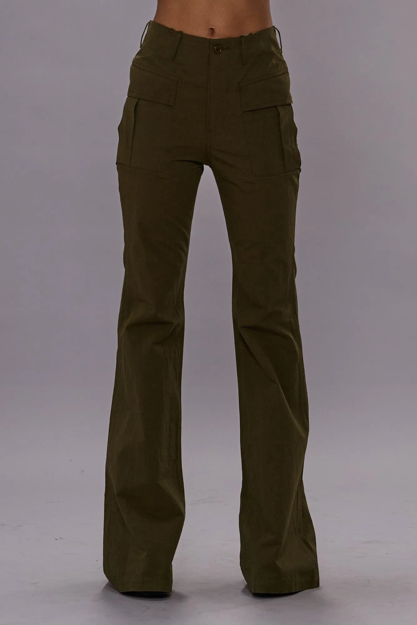 FLARE LEG PANT - OLIVE