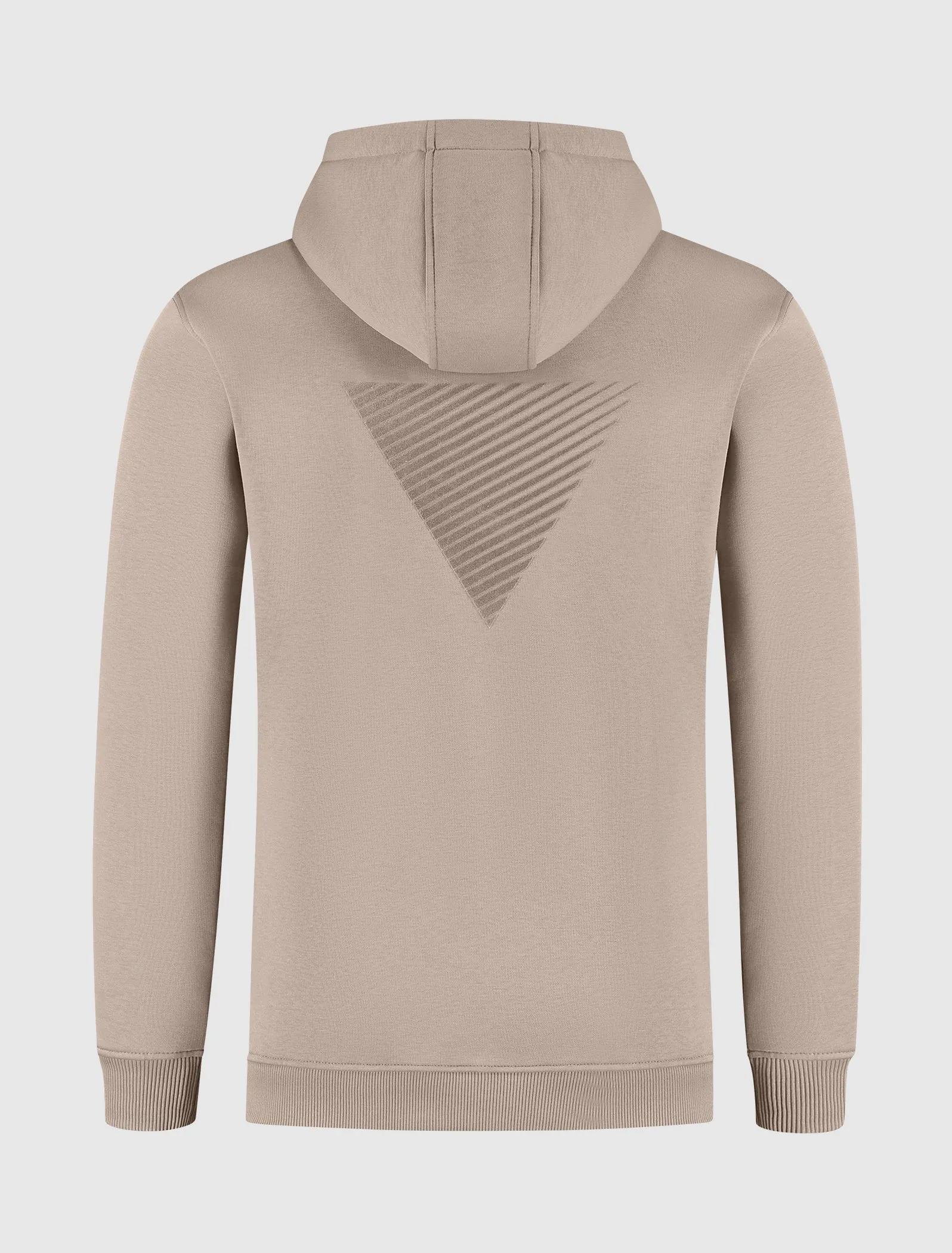 Flock Print Logo Hoodie | Taupe