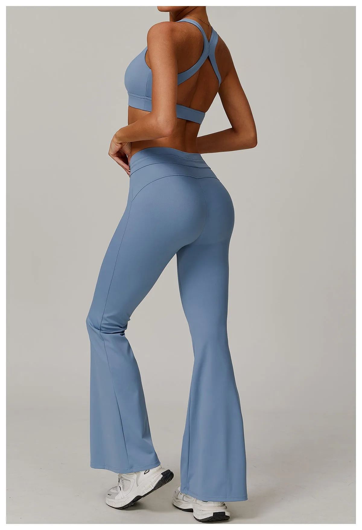 High-Waist Drawstring UV-Block Flare Pants