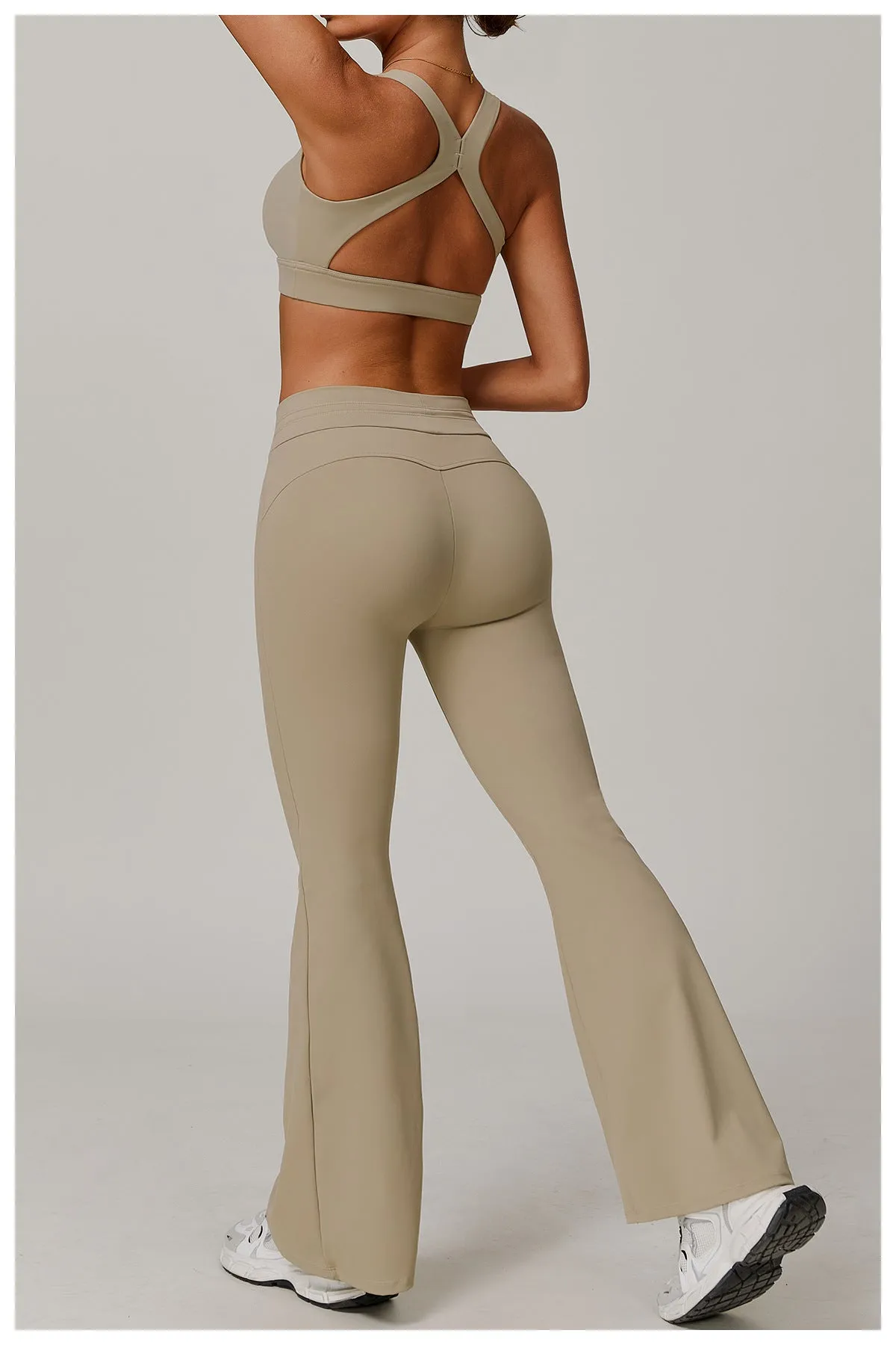 High-Waist Drawstring UV-Block Flare Pants