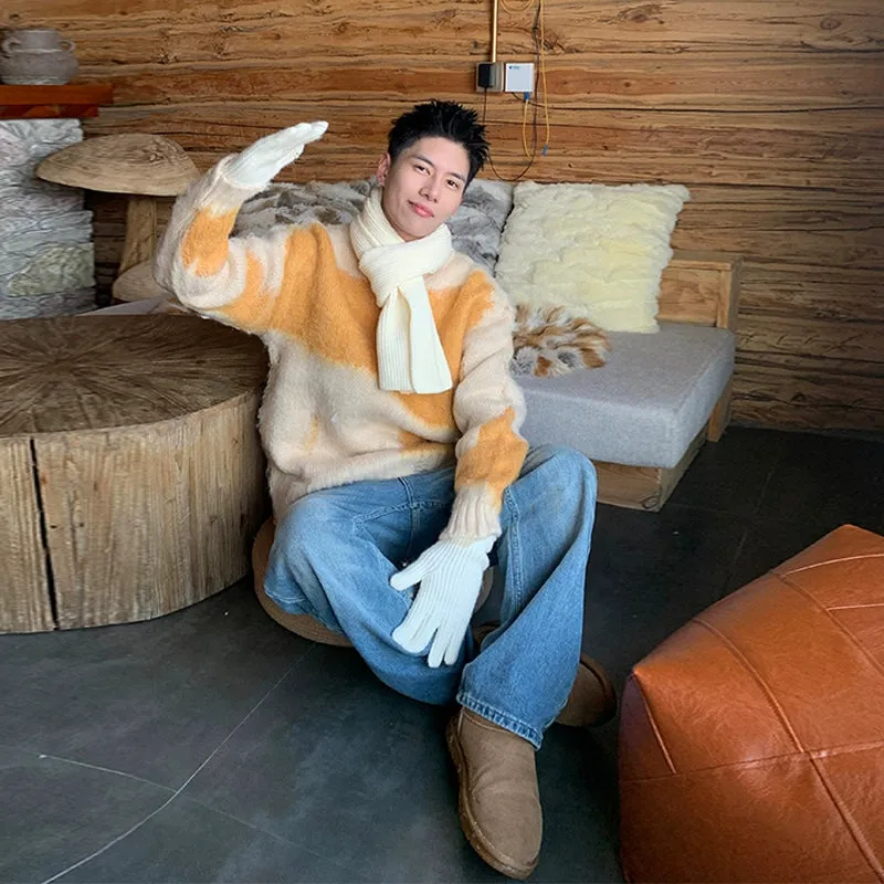 Holo Metal Bar Contrast Sweater