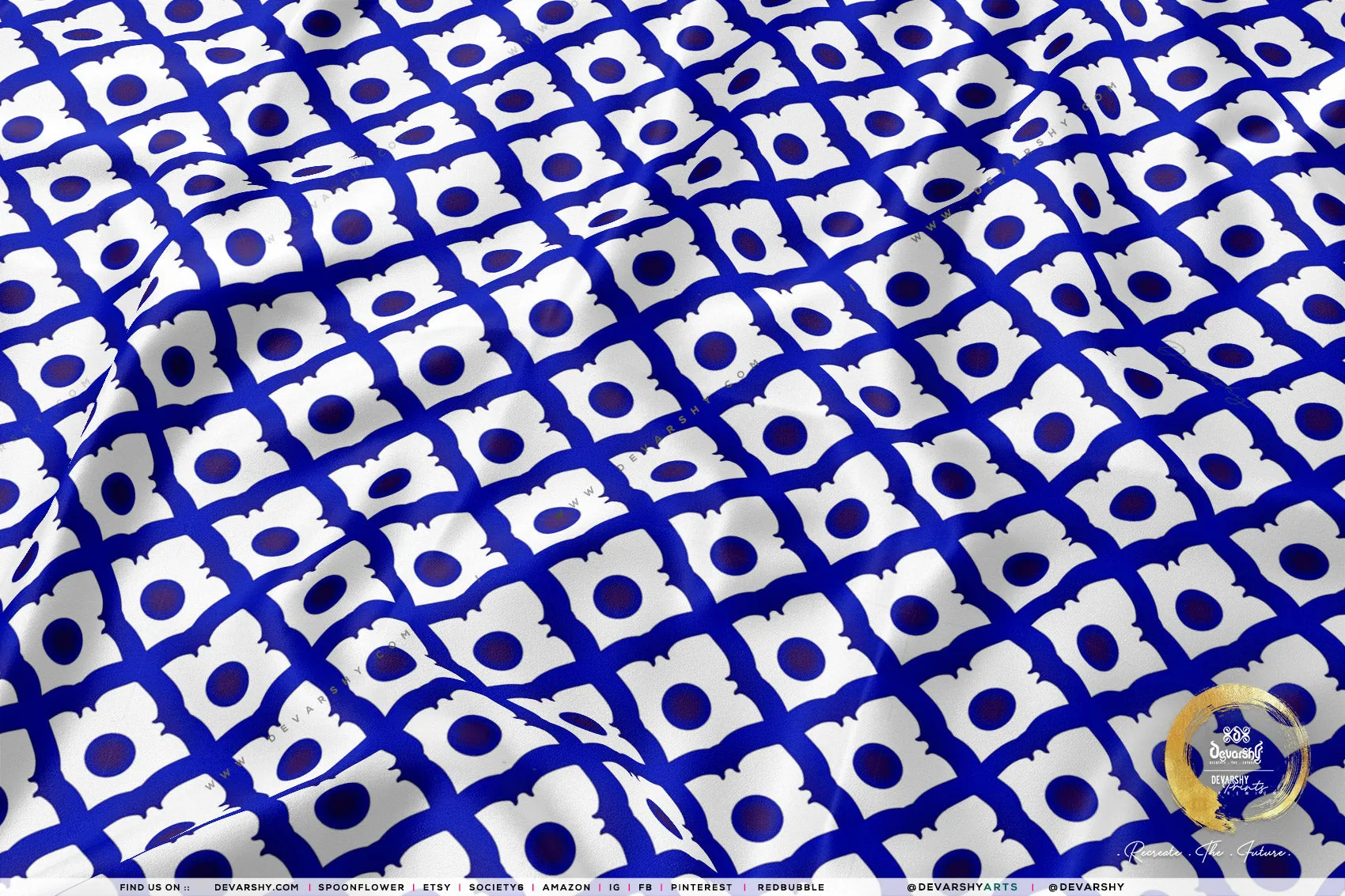 Indigo Block Print Apparel Fabric 3Meters , 9 Designs | 8 Fabrics Option | Fabric By the Yard | 034