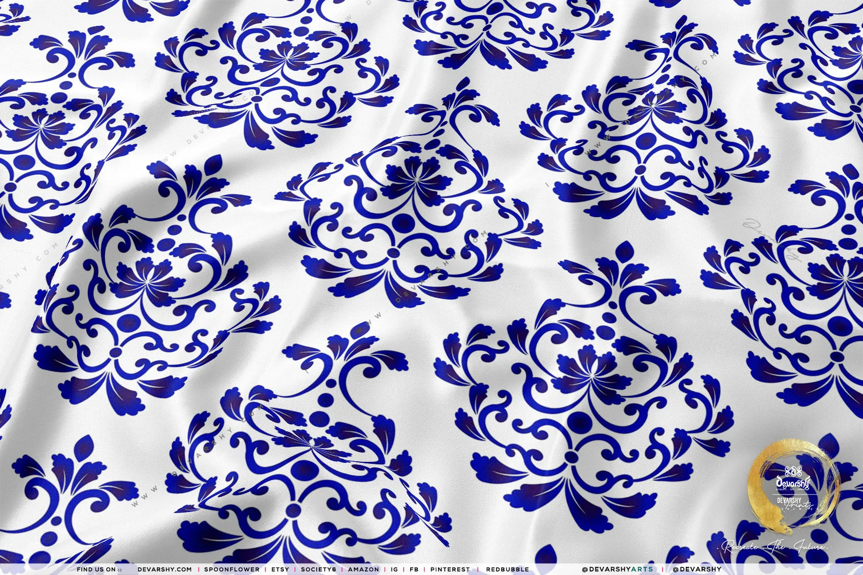 Indigo Block Print Apparel Fabric 3Meters , 9 Designs | 8 Fabrics Option | Fabric By the Yard | 034
