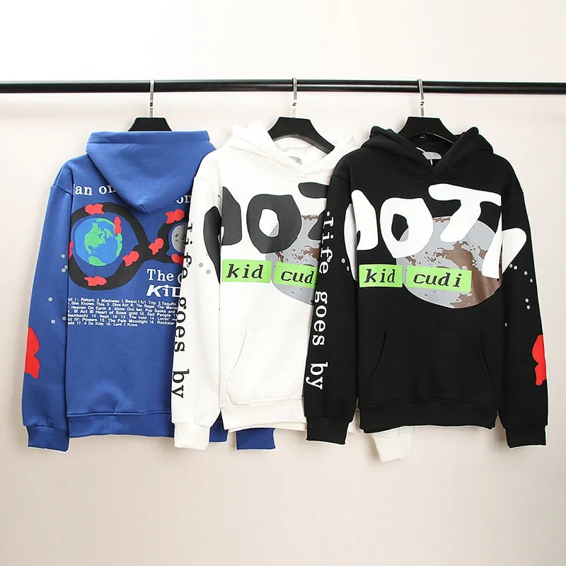 Kid Cudi Earth And Moon Print Hoodie