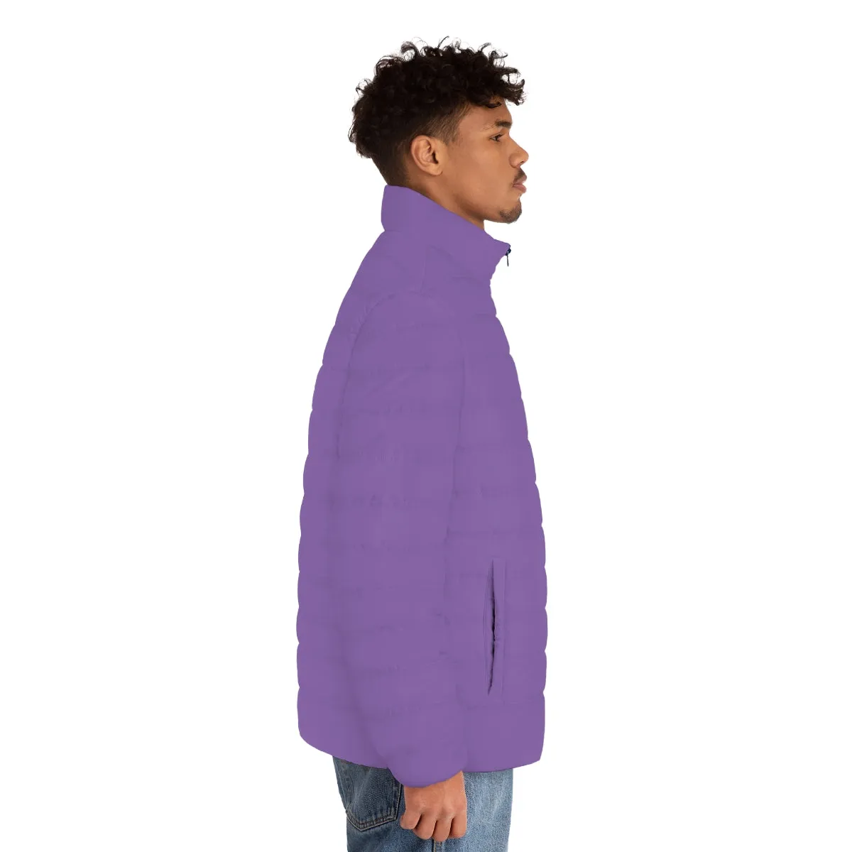 Light Purple Color Men's Jacket, Best Men's Puffer Jacket