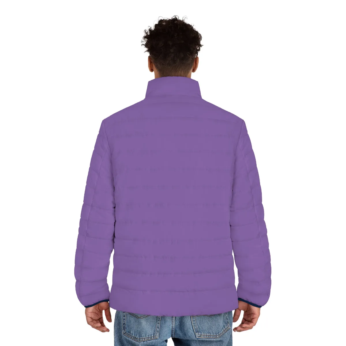 Light Purple Color Men's Jacket, Best Men's Puffer Jacket