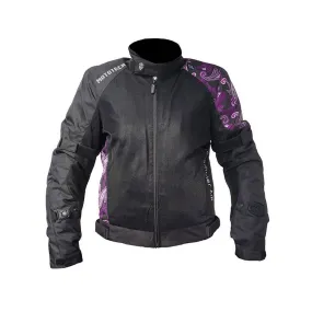 MotoTech Scrambler Air Women's Motorcycle Riding Jacket - Black Purple