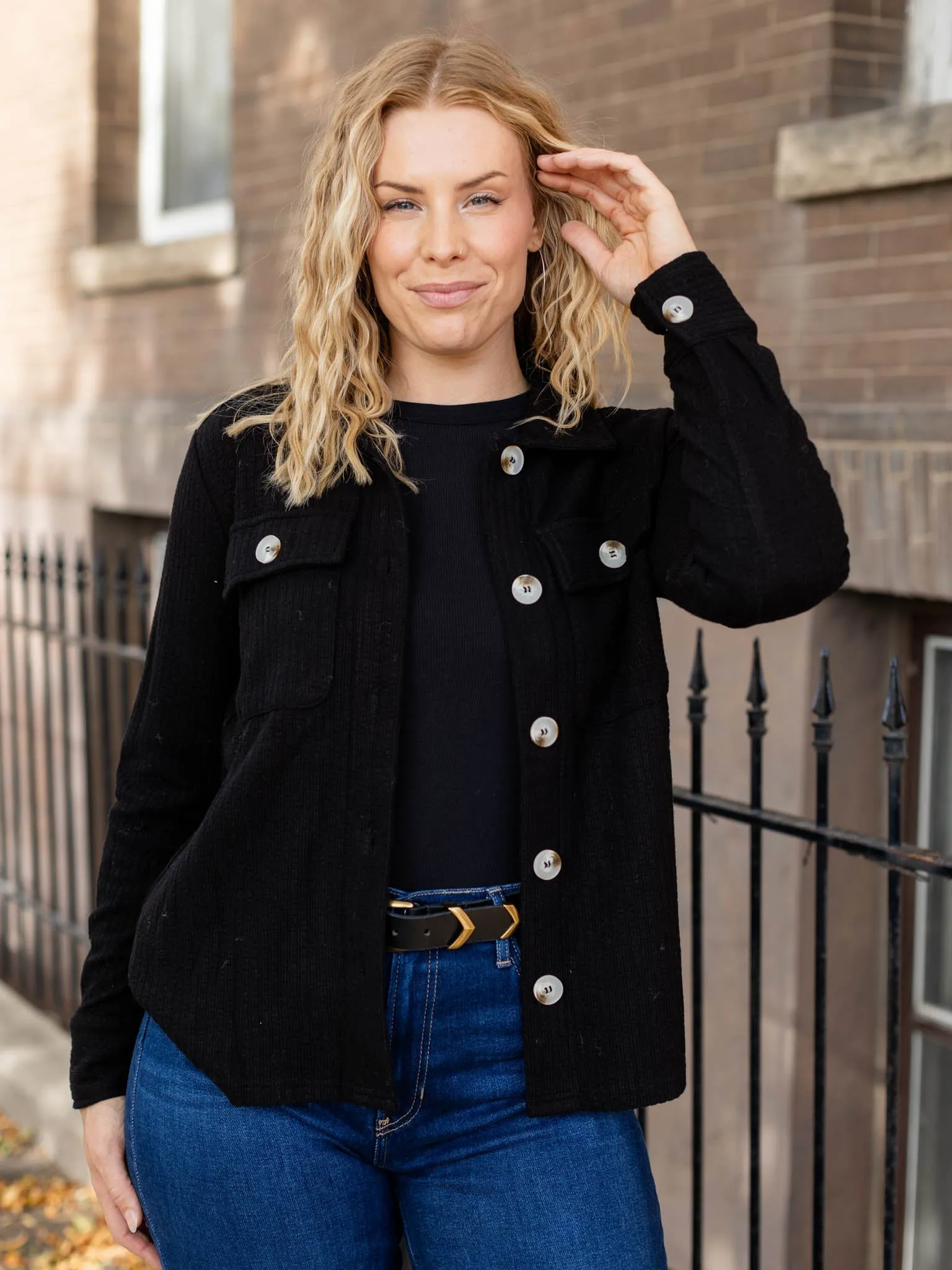 Mystree Classic Button Down Thermal Jacket