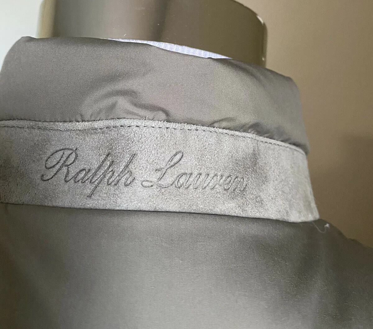 New $995 Ralph Lauren Purple Label Men Whitwell Puffer Vest LT Gray S