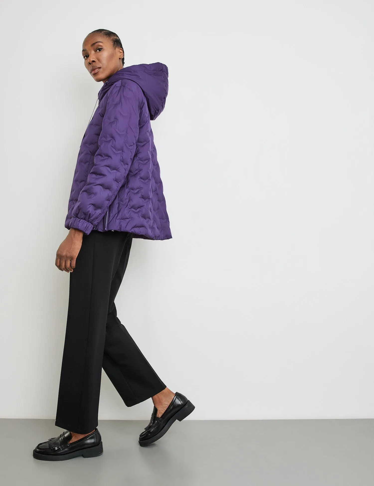 Outdoor Jacket with a Quilted Pattern