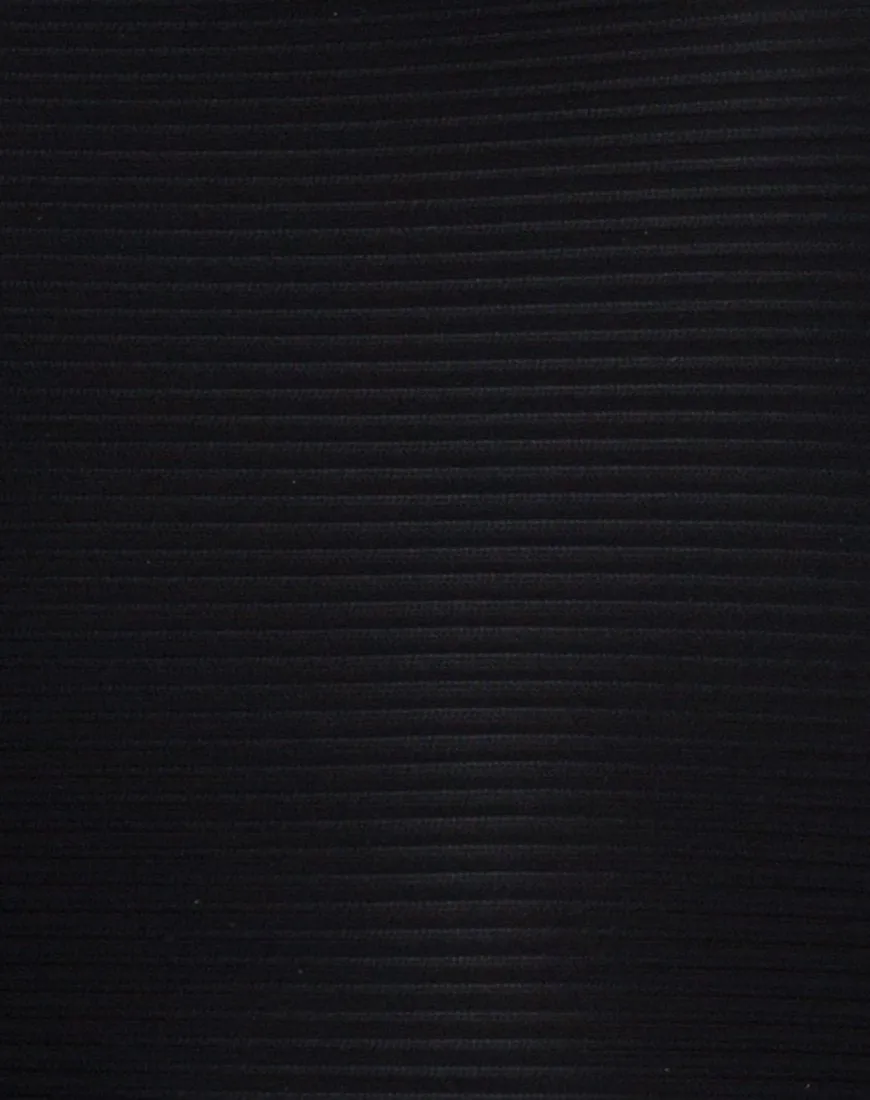 Pilcher Bandage Dress in Rib Black