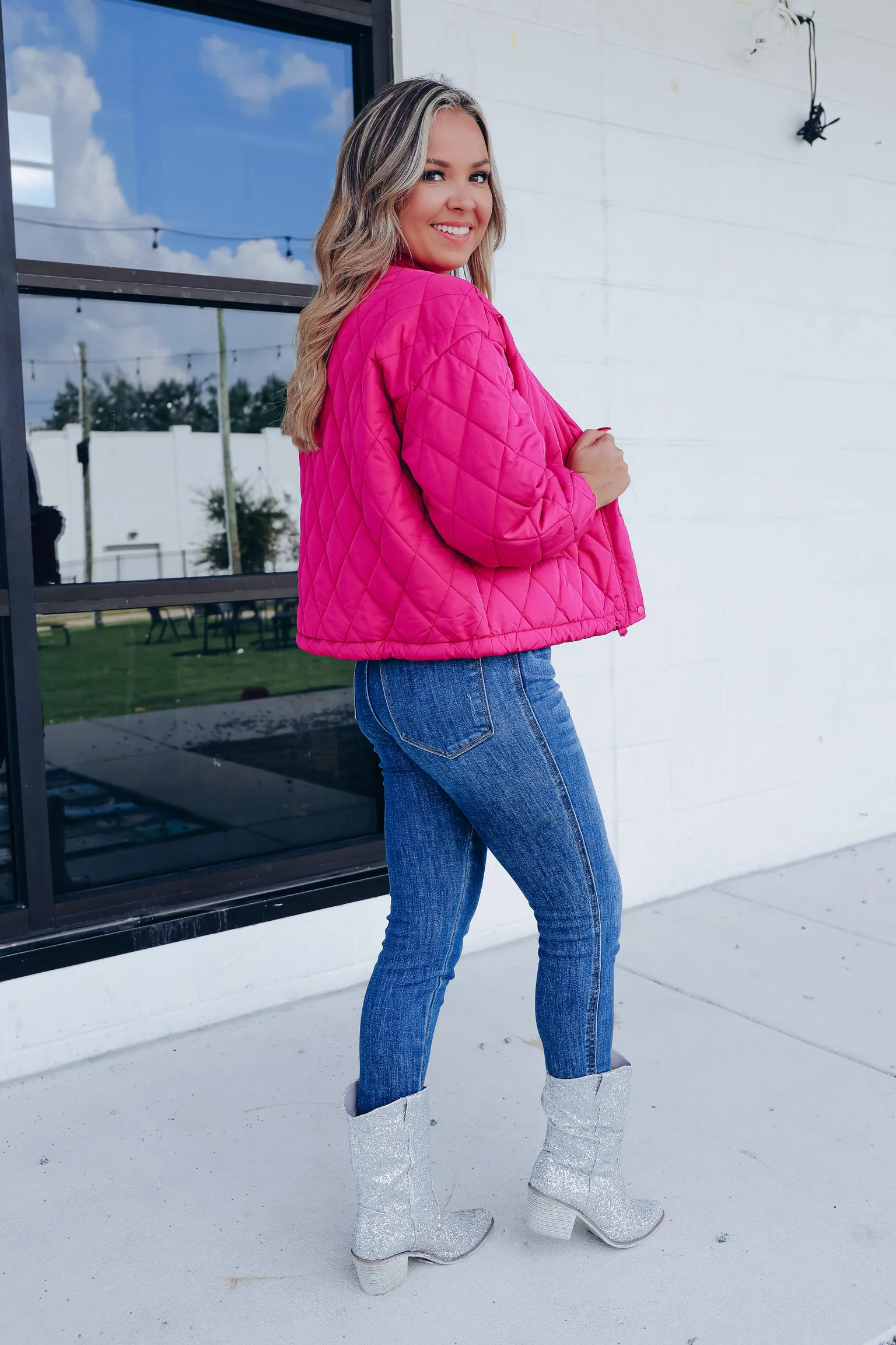 Ponderosa Quilted Puffer Jacket - Berry