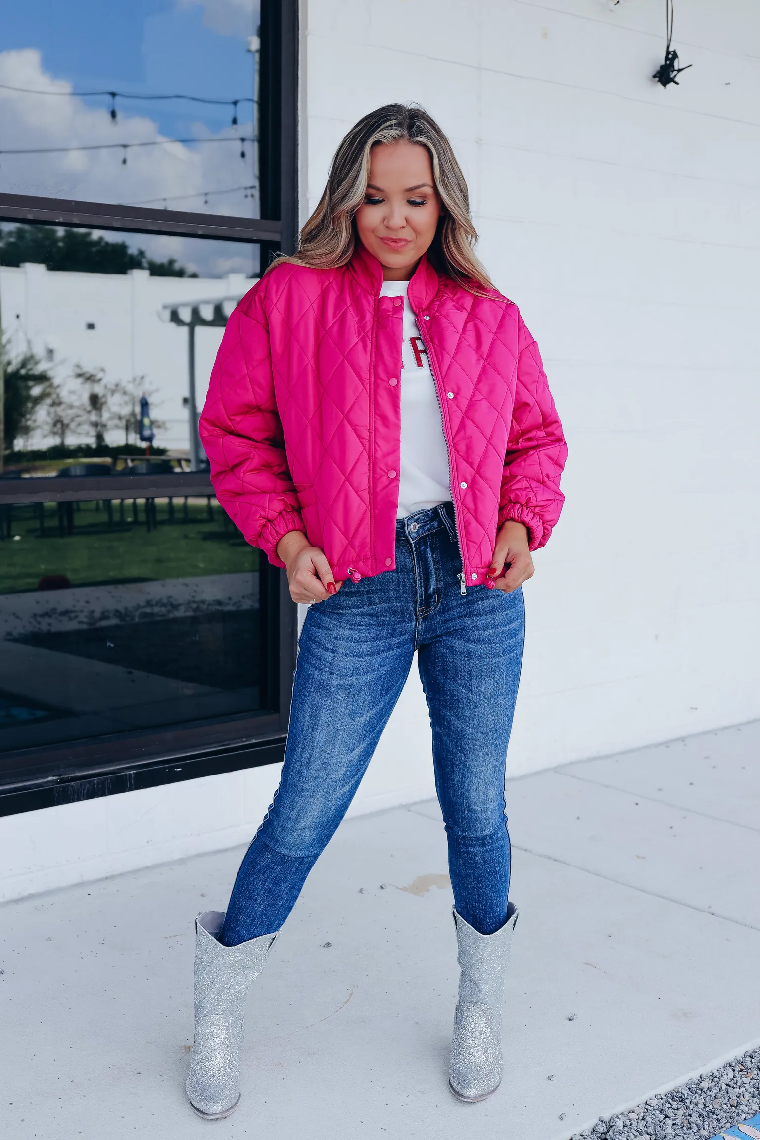 Ponderosa Quilted Puffer Jacket - Berry