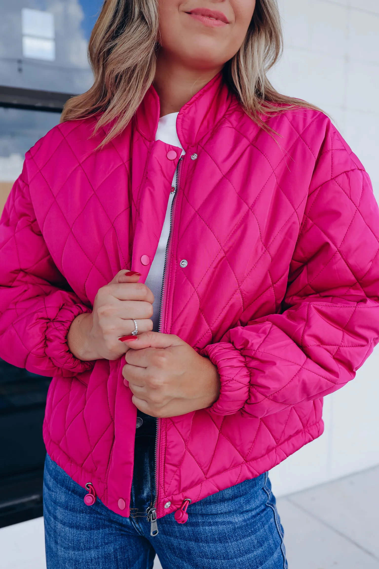 Ponderosa Quilted Puffer Jacket - Berry