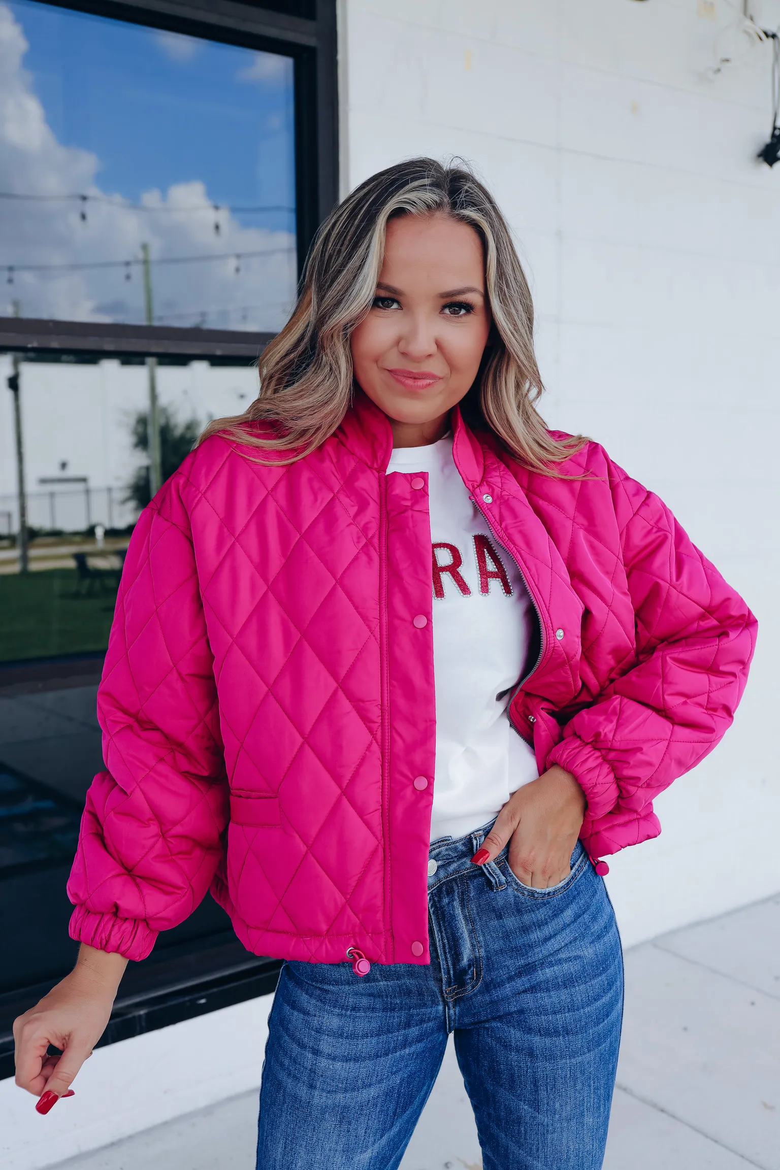 Ponderosa Quilted Puffer Jacket - Berry