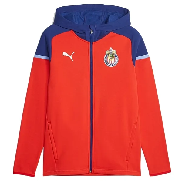 Puma Chivas Casual Hooded Jacket 23/24 (Puma Red/Elektro Blue)