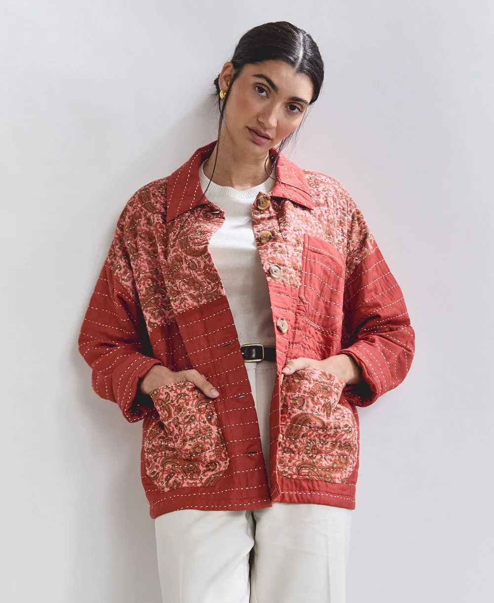 Quilted Chore Jacket - Rust - No. 240505 - Medium