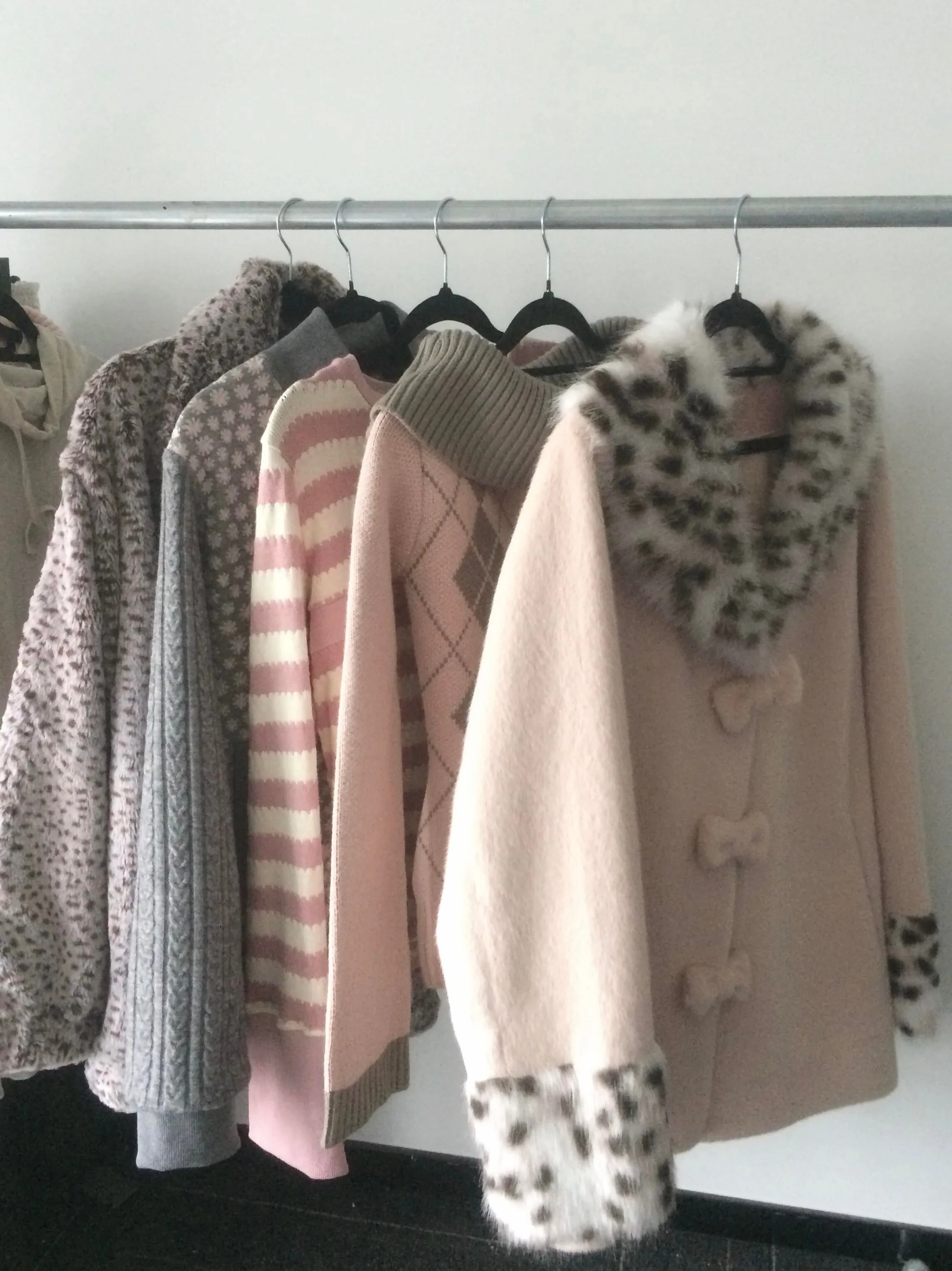 Sic Astra Coquette Kitty Pastel Pink Faux Fur Coat