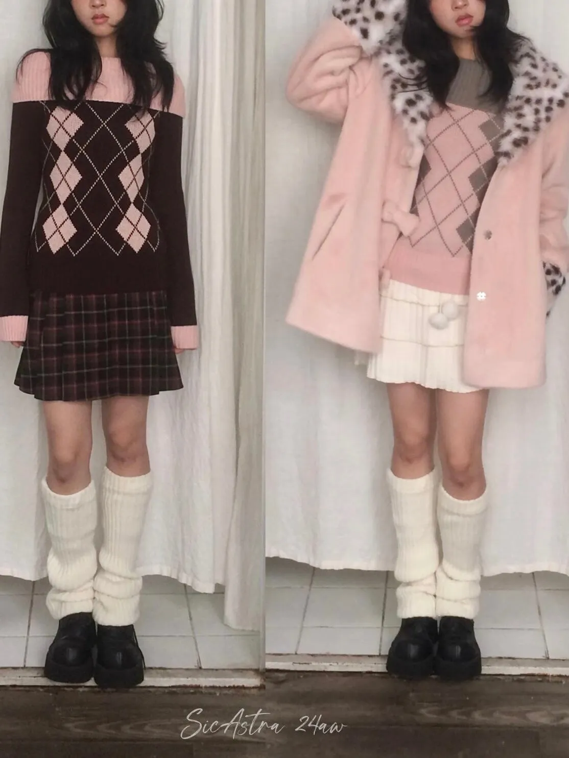 Sic Astra Coquette Kitty Pastel Pink Faux Fur Coat