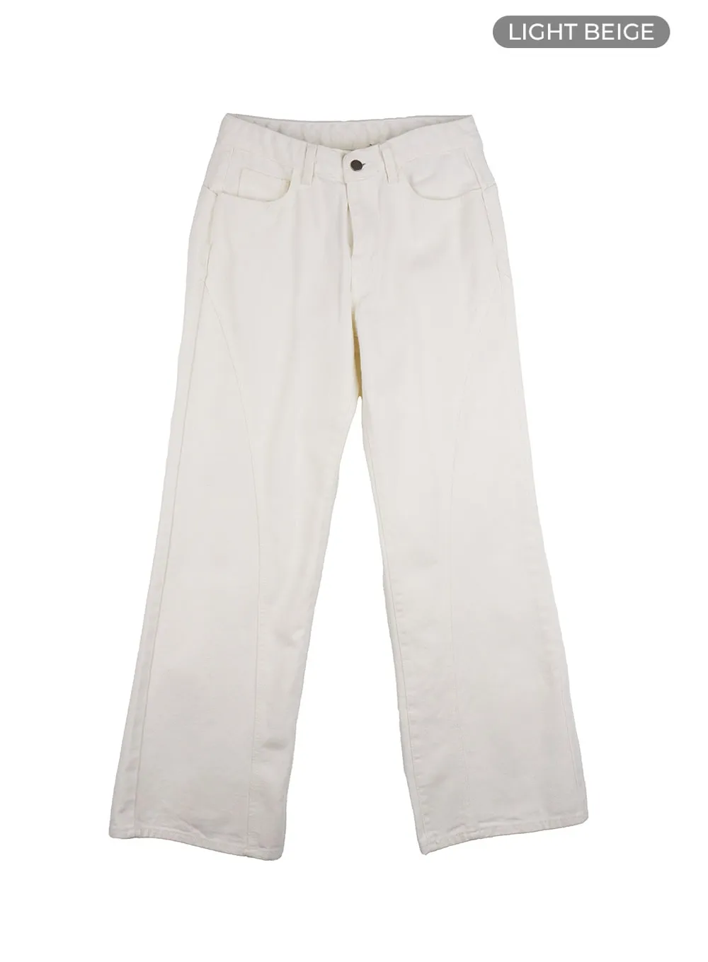 Solid Cotton Semi-Wide Pants CO425