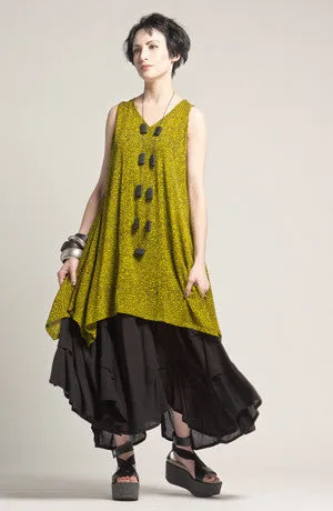 Tahiti Top in Lime Decimal Crinkle
