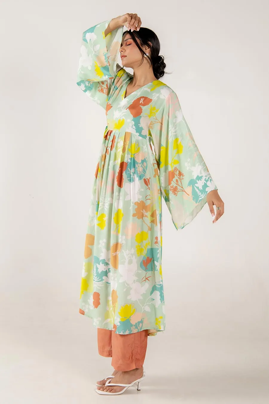 Tulip Multicolour Floral Print Kurta