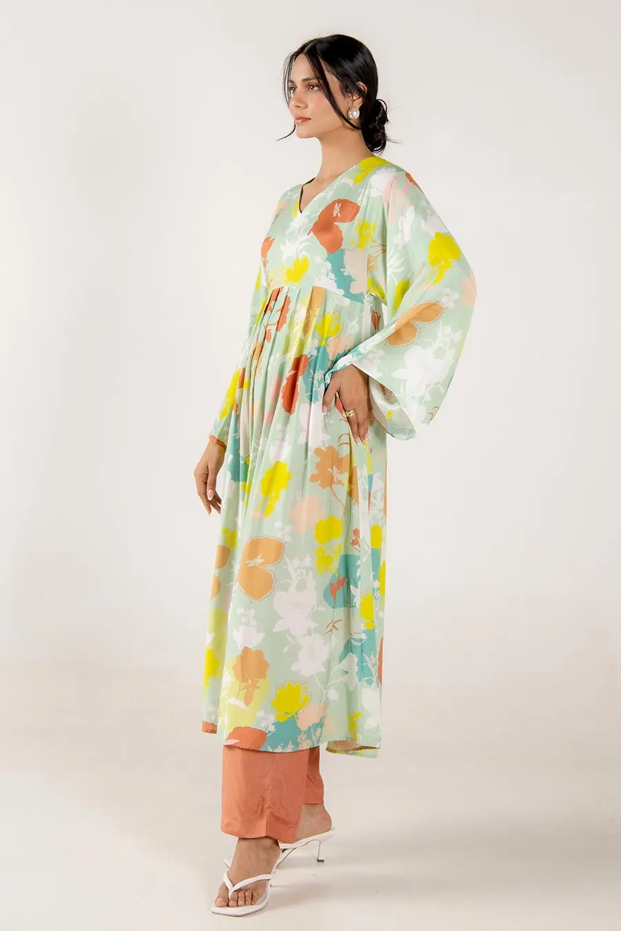 Tulip Multicolour Floral Print Kurta