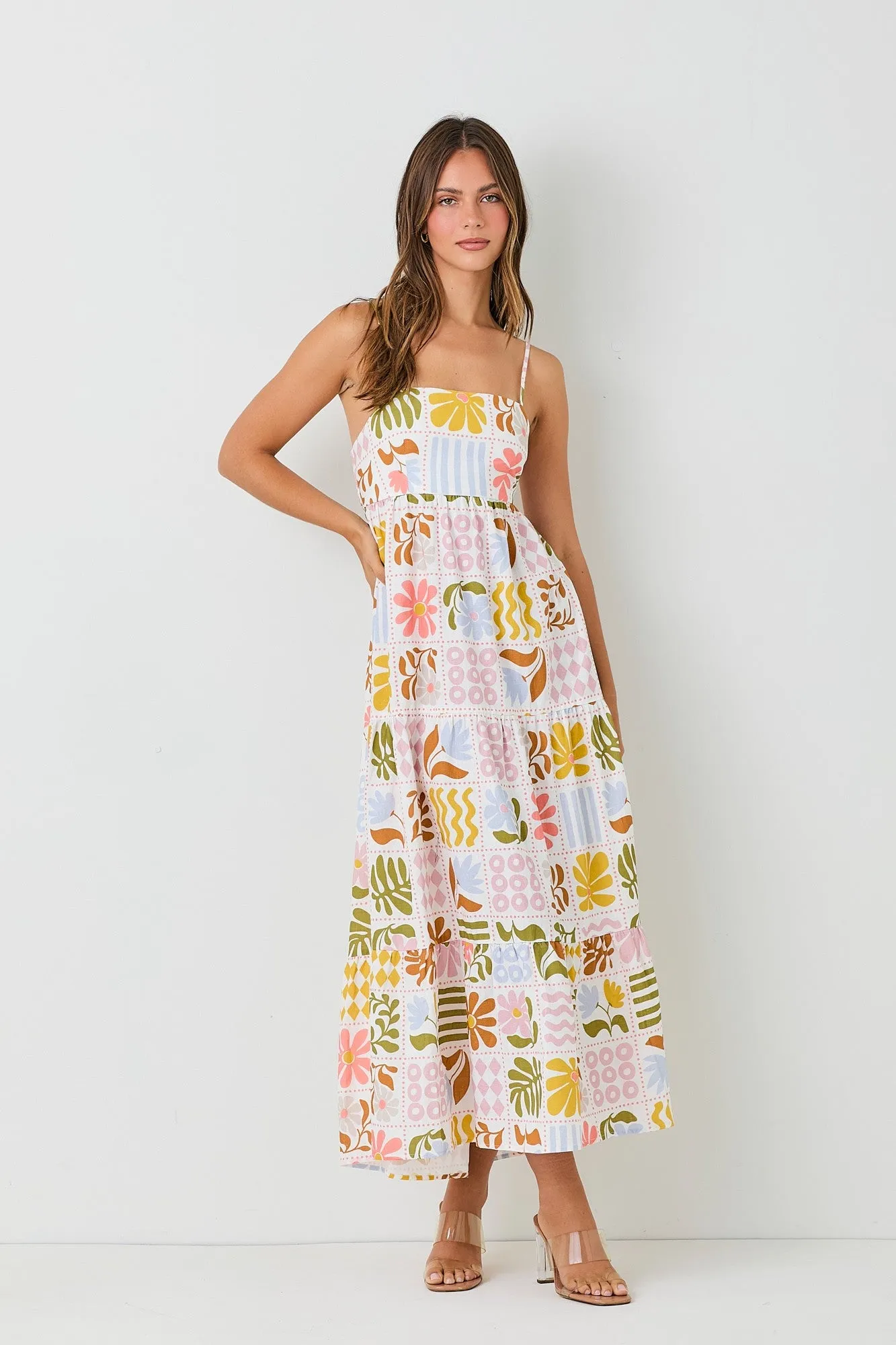 Woven Floral Maxi Dress