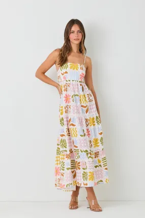 Woven Floral Maxi Dress