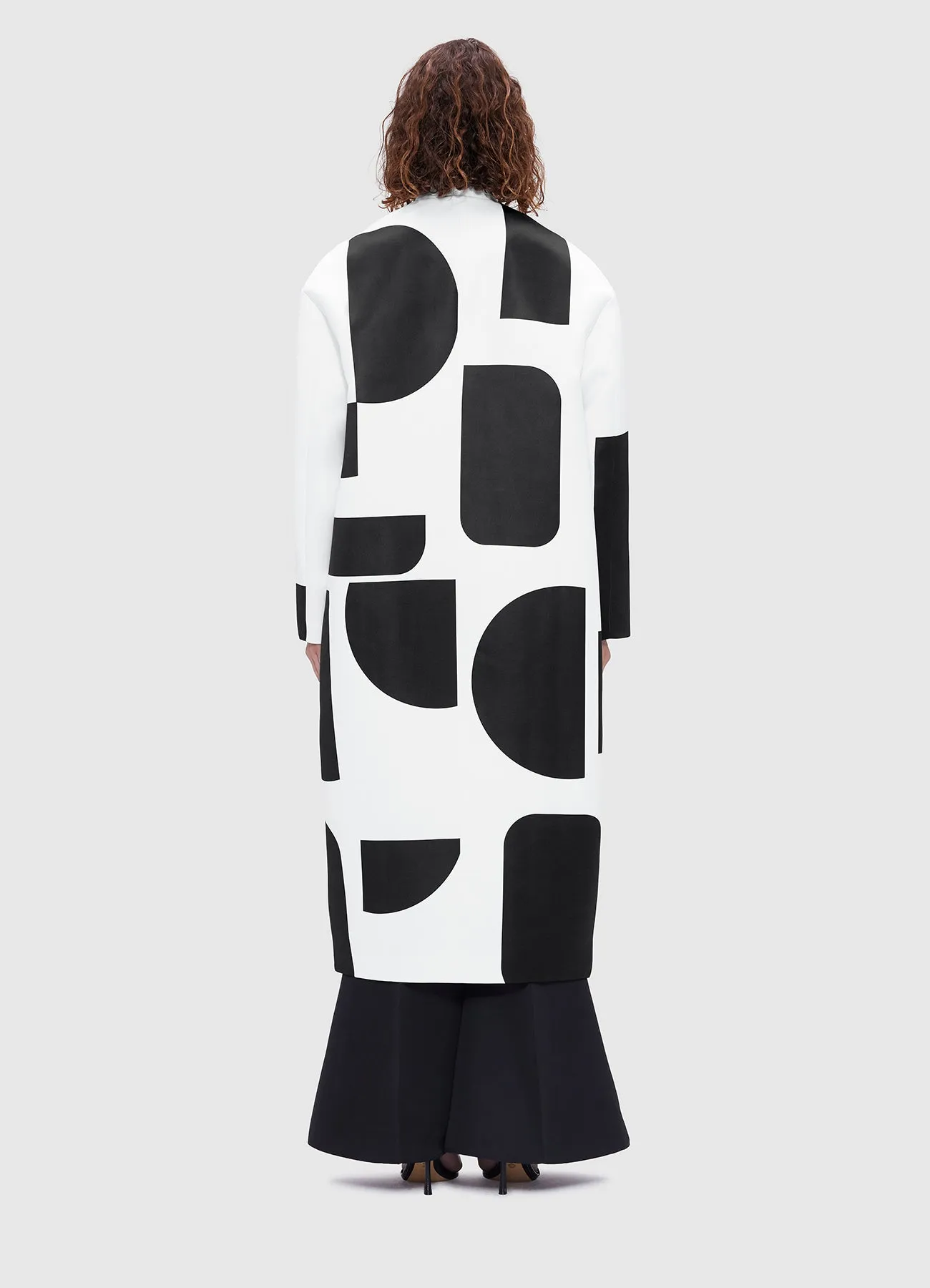 Zina Cocoon Coat - Geo Print