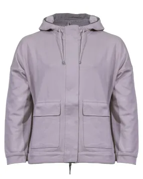 Zip-Snap Hoodie Jacket